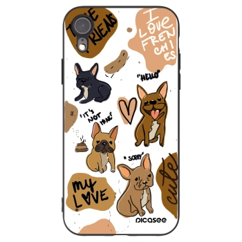 Picasee silikonový černý obal pro Apple iPhone XR - Frenchies