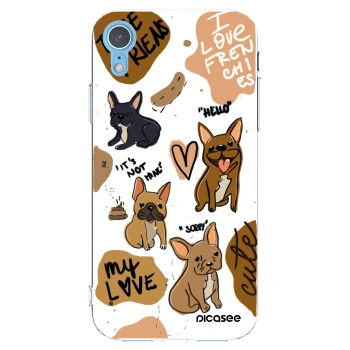 Picasee silikonový průhledný obal pro Apple iPhone XR - Frenchies