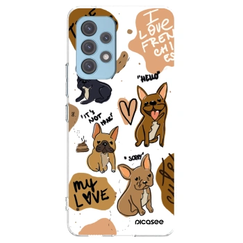 Picasee silikonový průhledný obal pro Samsung Galaxy A53 5G A536 - Frenchies