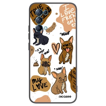 Picasee silikonový černý obal pro OPPO Reno 5 5G - Frenchies