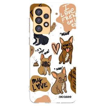 Picasee silikonový průhledný obal pro Samsung Galaxy A33 5G A336 - Frenchies