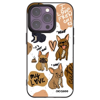 Picasee silikonový černý obal pro Apple iPhone 14 Pro - Frenchies