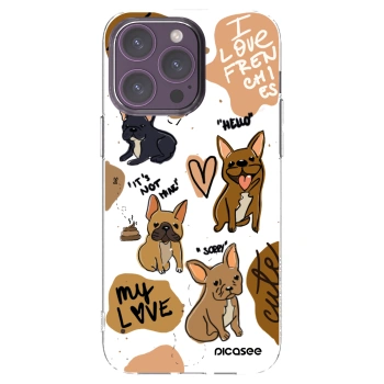 Picasee silikonový průhledný obal pro Apple iPhone 14 Pro Max - Frenchies