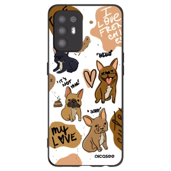 Picasee silikonový černý obal pro OPPO A94 5G - Frenchies