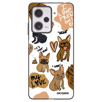 Picasee silikonový černý obal pro Xiaomi Redmi Note 12 Pro+ 5G - Frenchies