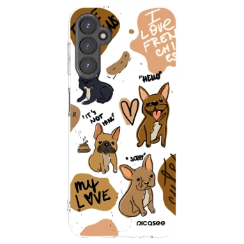 Picasee silikonový průhledný obal pro Samsung Galaxy A14 5G A146P - Frenchies