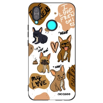 Picasee silikonový černý obal pro Huawei Nova 3 - Frenchies