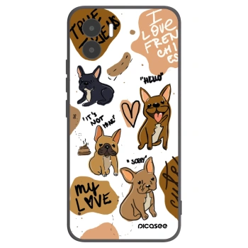Picasee silikonový černý obal pro Xiaomi Redmi A2 - Frenchies