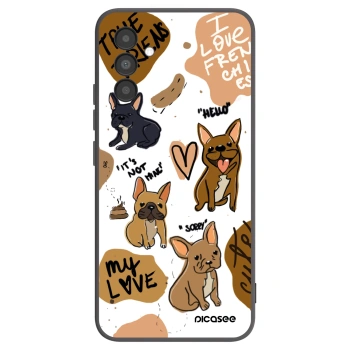 Picasee silikonový černý obal pro Samsung Galaxy A04s A047F - Frenchies