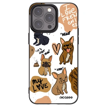 Picasee silikonový černý obal pro Apple iPhone 15 Pro Max - Frenchies