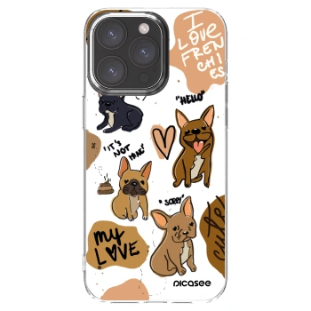 Picasee silikonový průhledný obal pro Apple iPhone 15 Pro Max - Frenchies