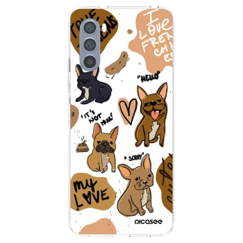 Picasee silikonový průhledný obal pro Motorola Moto G62 - Frenchies