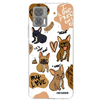 Picasee silikonový průhledný obal pro Motorola Edge 30 Neo - Frenchies