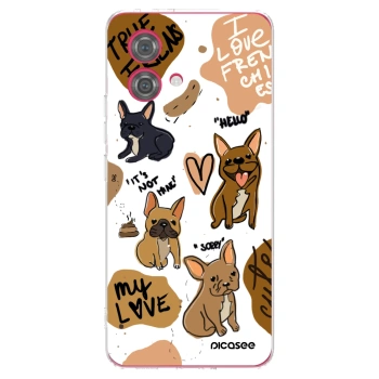 Picasee silikonový průhledný obal pro Motorola Moto G84 5G - Frenchies