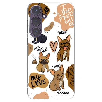 Picasee silikonový průhledný obal pro Samsung Galaxy S24+ S926B 5G - Frenchies