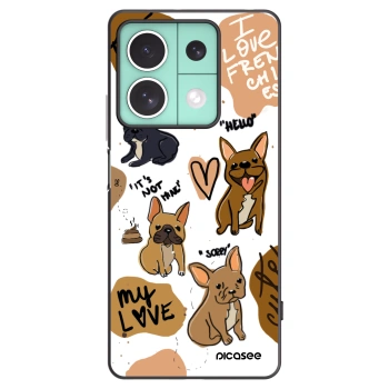 Picasee silikonový černý obal pro Xiaomi Redmi Note 13 5G - Frenchies