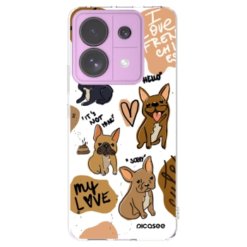 Picasee silikonový průhledný obal pro Xiaomi Redmi Note 13 Pro 5G - Frenchies
