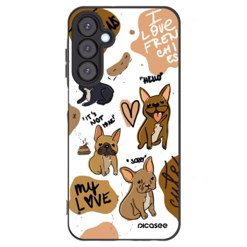 Picasee silikonový černý obal pro Samsung Galaxy A25 A256B 5G - Frenchies