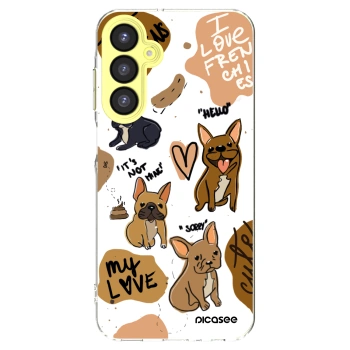 Picasee silikonový průhledný obal pro Samsung Galaxy A25 A256B 5G - Frenchies
