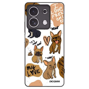 Picasee silikonový černý obal pro Xiaomi Redmi Note 13 4G - Frenchies