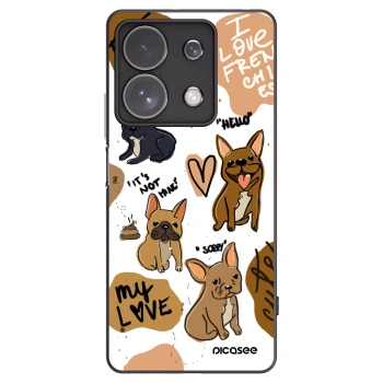 Picasee silikonový černý obal pro Xiaomi Redmi Note 13 Pro 4G - Frenchies