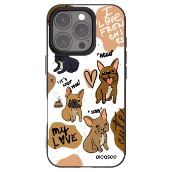 Picasee silikonový černý obal pro Apple iPhone 16 Pro - Frenchies