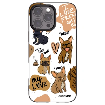 Picasee silikonový černý obal pro Apple iPhone 16 Pro Max - Frenchies