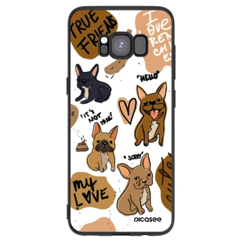 Picasee silikonový černý obal pro Samsung Galaxy S8 G950F - Frenchies