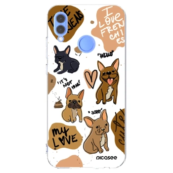 Picasee silikonový průhledný obal pro Honor 10 Lite - Frenchies