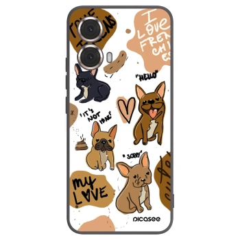 Picasee silikonový černý obal pro Motorola Moto G85 - Frenchies