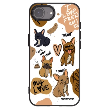 Picasee silikonový černý obal pro Apple iPhone 16e - Frenchies