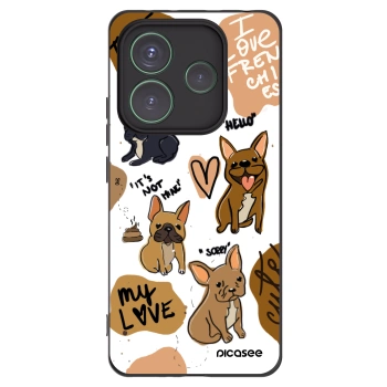 Picasee silikonový černý obal pro Xiaomi Redmi Note 14 5G - Frenchies