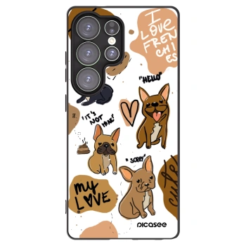 Picasee silikonový černý obal pro Samsung Galaxy S25 Ultra 5G - Frenchies