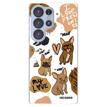 Picasee silikonový průhledný obal pro Samsung Galaxy S25 Ultra 5G - Frenchies