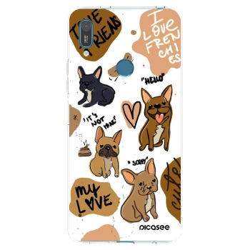 Picasee silikonový průhledný obal pro Huawei Y7 2019 - Frenchies