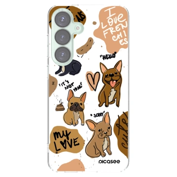 Picasee silikonový průhledný obal pro Samsung Galaxy S25+ 5G - Frenchies