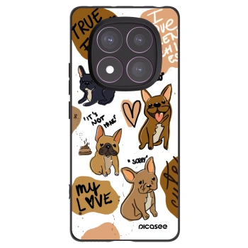 Picasee silikonový černý obal pro Xiaomi Redmi Note 14 Pro 4G - Frenchies