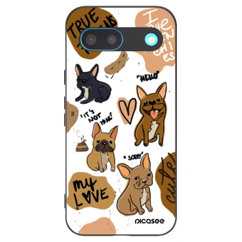 Picasee silikonový černý obal pro Google Pixel 8 - Frenchies