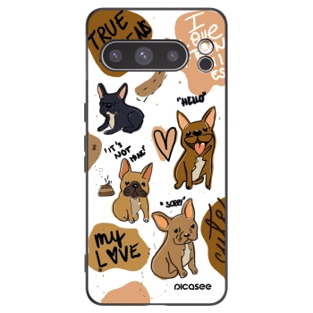 Picasee silikonový černý obal pro Google Pixel 8 Pro - Frenchies