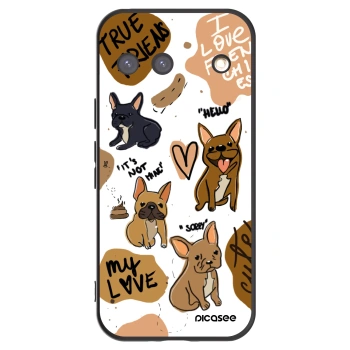 Picasee silikonový černý obal pro Google Pixel 9 - Frenchies