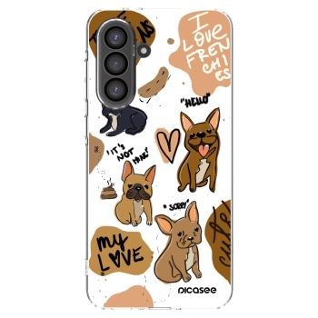Picasee silikonový průhledný obal pro Samsung Galaxy A56 5G A566B - Frenchies