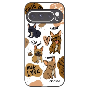 Picasee silikonový černý obal pro Google Pixel 9 Pro - Frenchies
