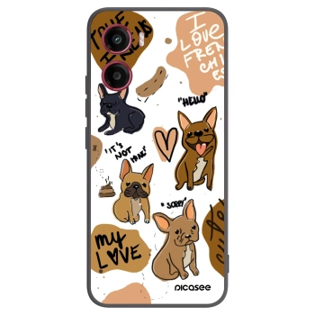 Picasee silikonový černý obal pro Motorola Moto G05 - Frenchies