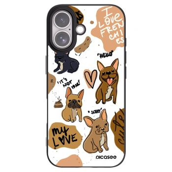 Picasee silikonový černý obal pro Apple iPhone 17 - Frenchies