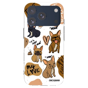 Picasee silikonový průhledný obal pro Apple iPhone 17 Pro - Frenchies