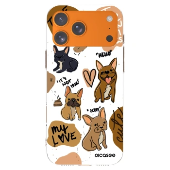 Picasee silikonový průhledný obal pro Apple iPhone 17 Pro Max - Frenchies