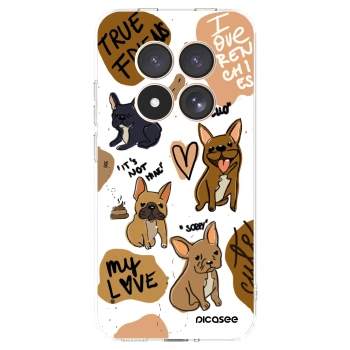 Picasee silikonový průhledný obal pro Xiaomi Redmi Note 15 Pro 4G - Frenchies