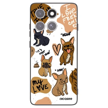 Picasee silikonový černý obal pro Motorola Edge 60 Fusion - Frenchies