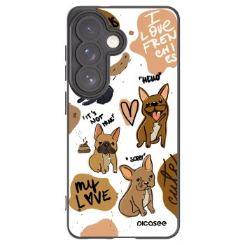 Picasee silikonový černý obal pro Samsung Galaxy S26 - Frenchies