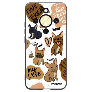 Picasee silikonový černý obal pro Honor Magic8 Lite 5G - Frenchies